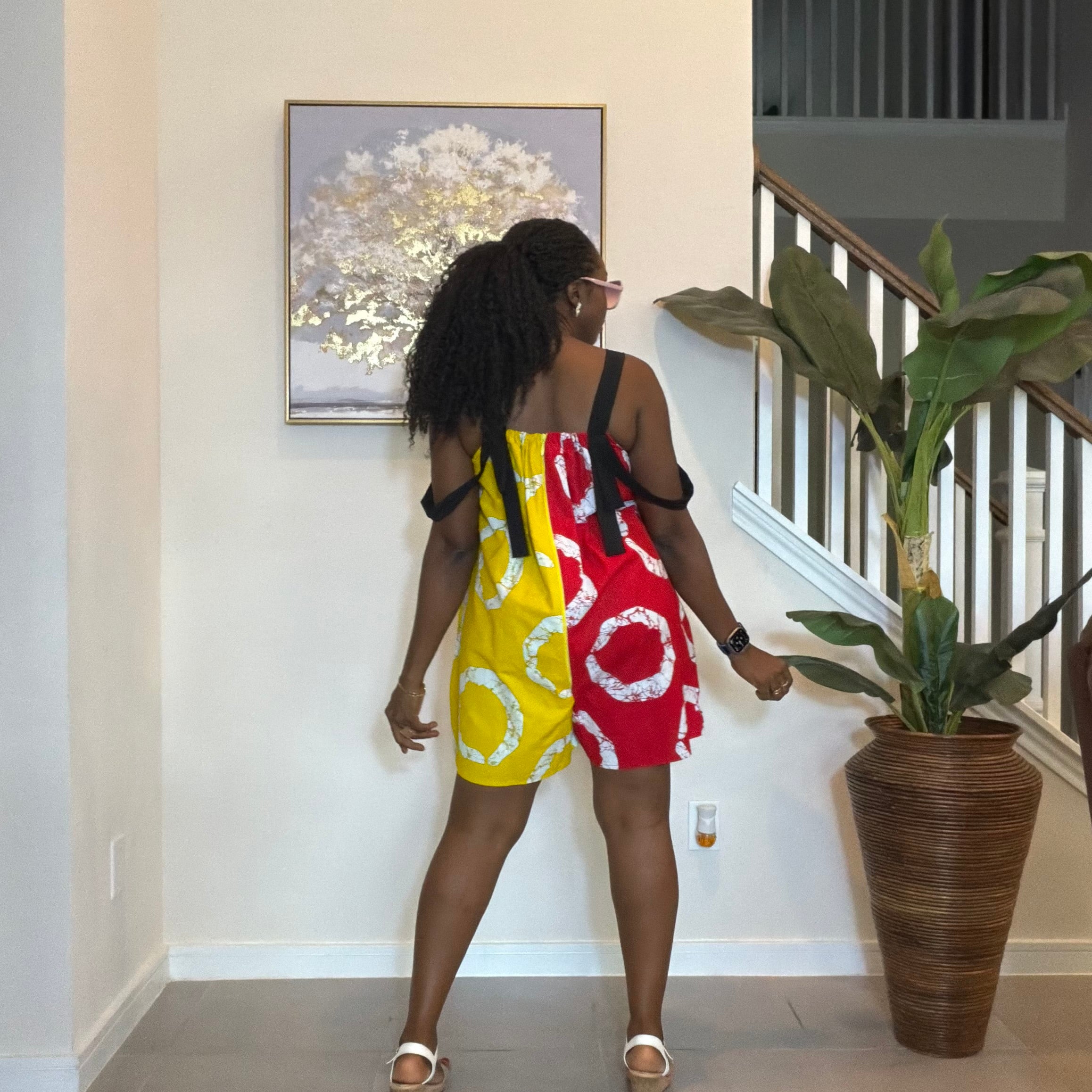 Ankara Romper, African Print Summer Playsuit