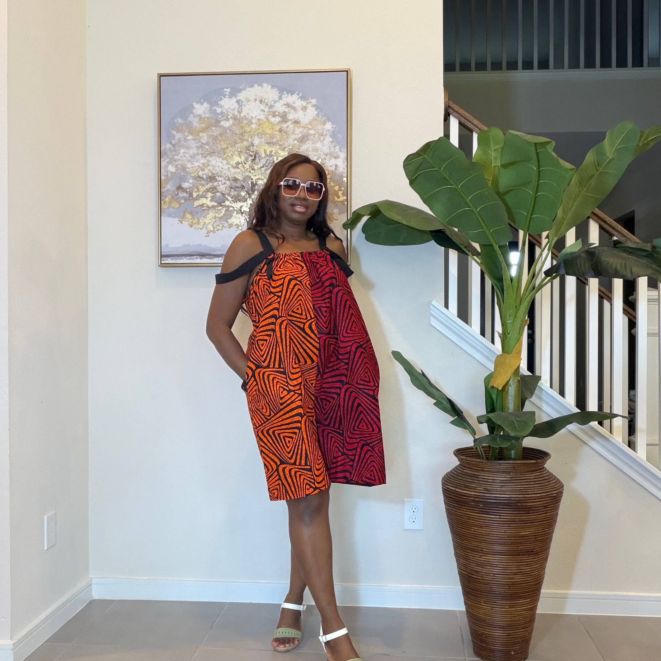 Handmade Ankara Romper, African Print Summer Playsuit