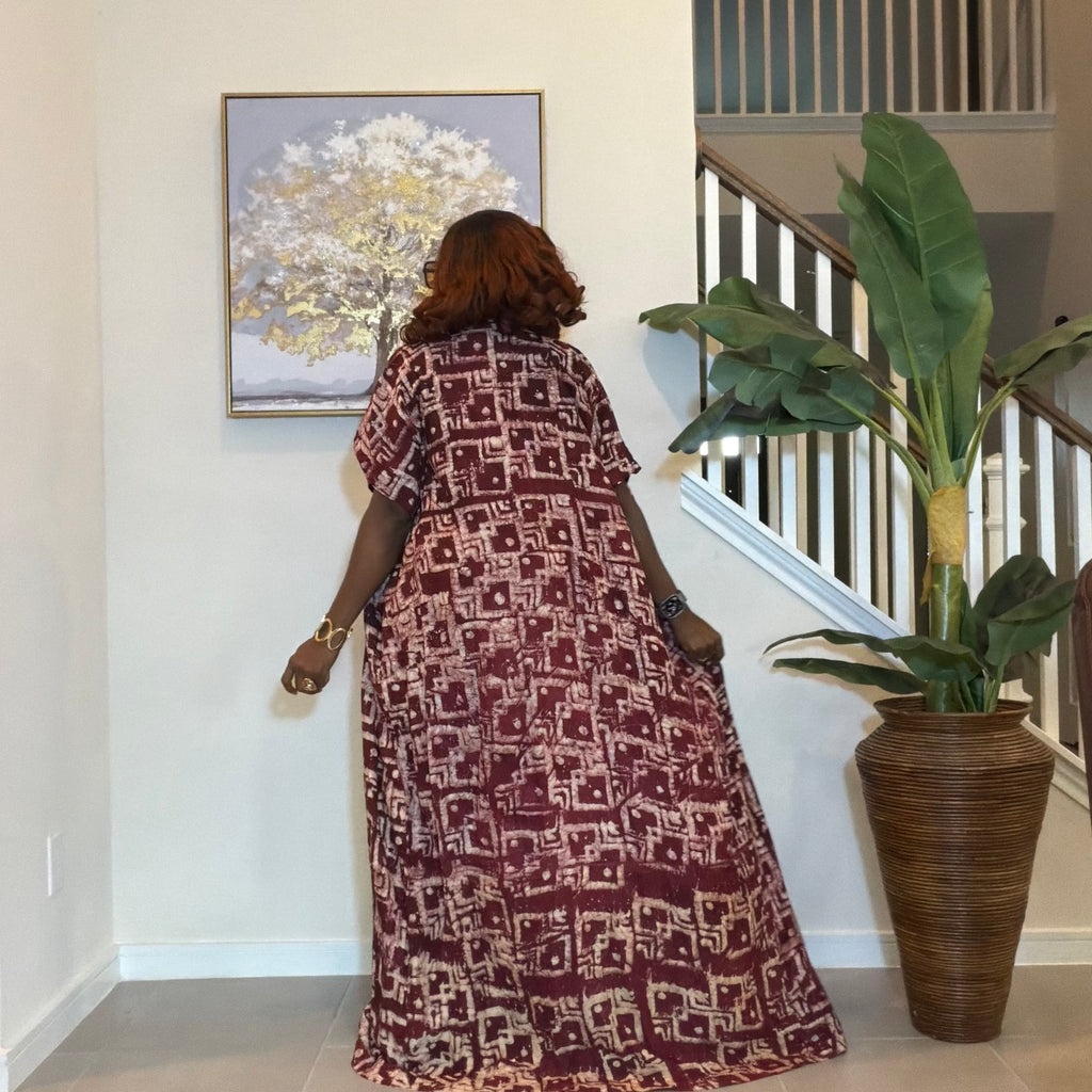 Adire Jumpsuit and Kimono Set