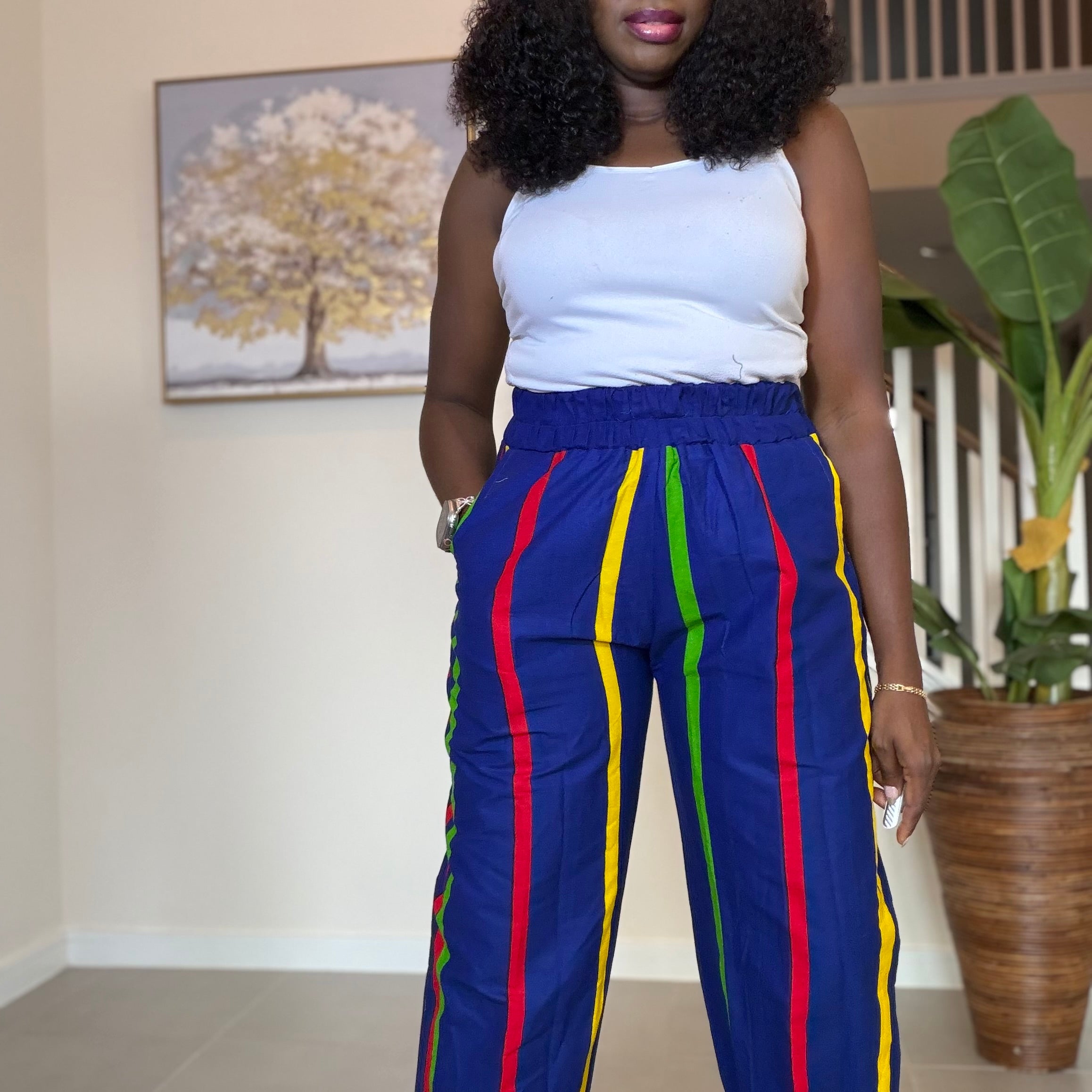 Ankara Pants, African Print Cotton Trousers