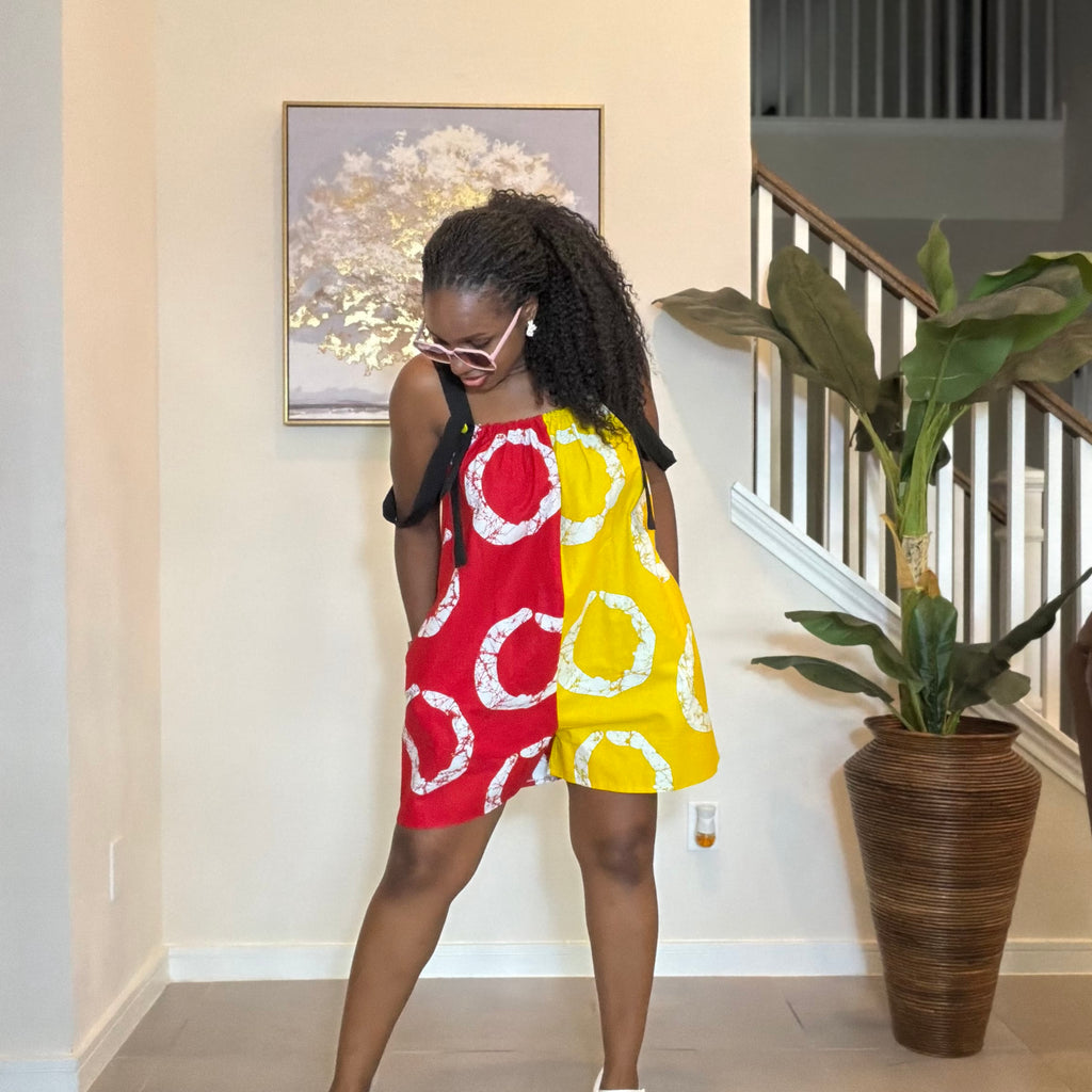 Ankara Romper, African Print Summer Playsuit