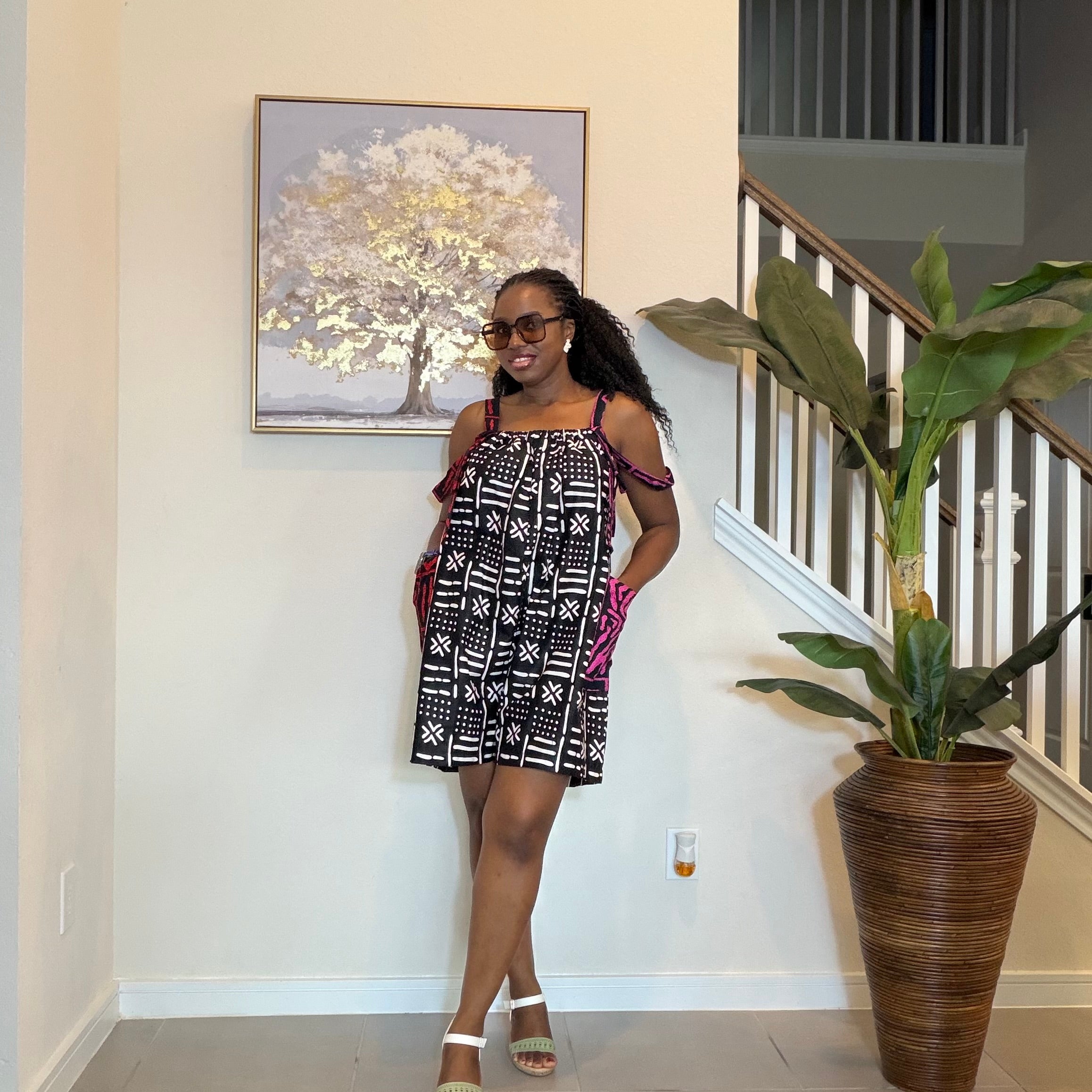 Ankara Romper, African Print Summer Playsuit