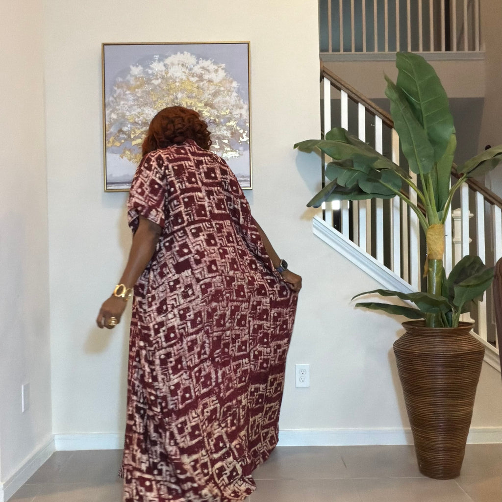 Adire Jumpsuit and Kimono Set