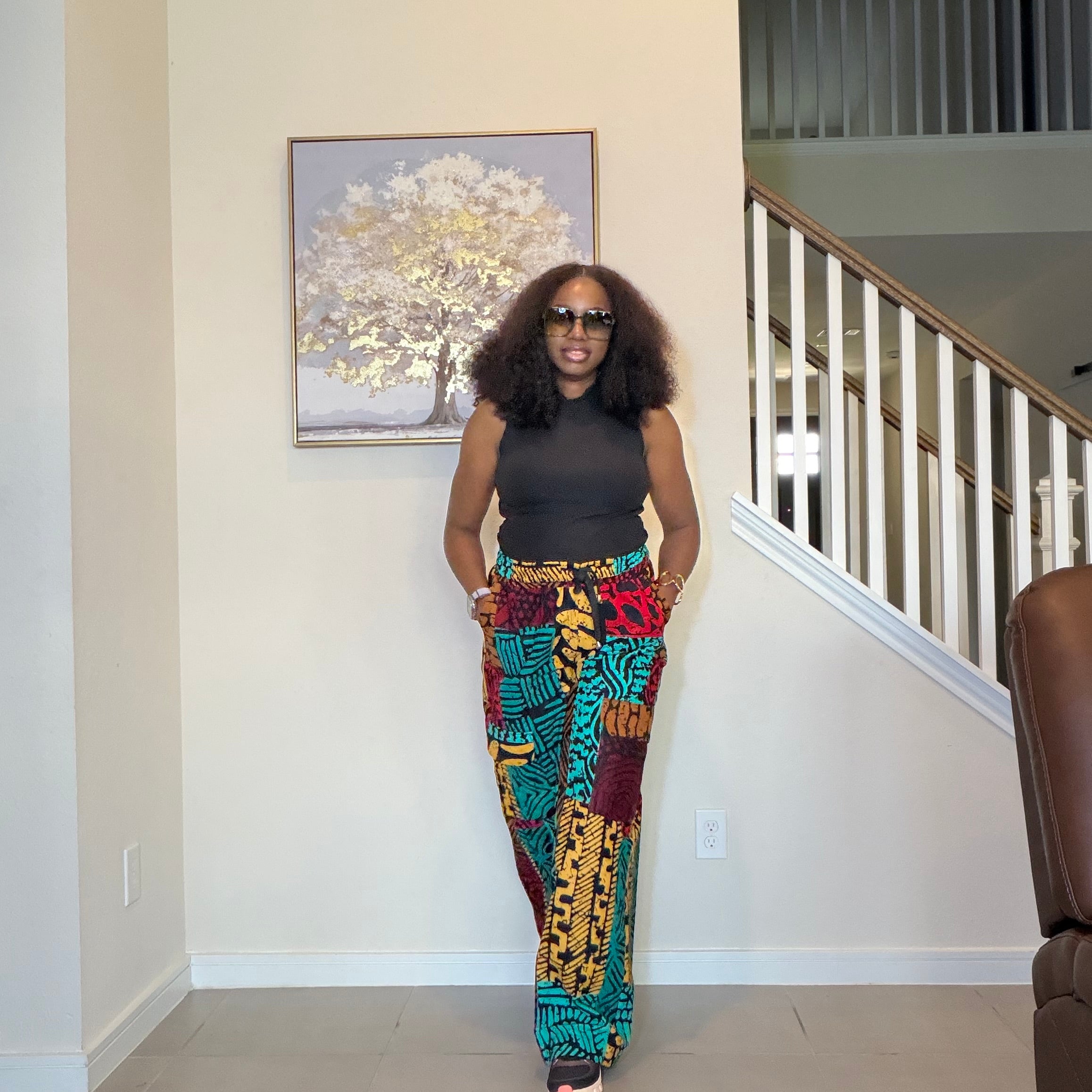 Patchwork Ankara Wide Leg Trousers