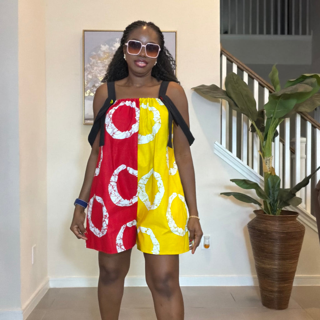 Ankara Romper, African Print Summer Playsuit