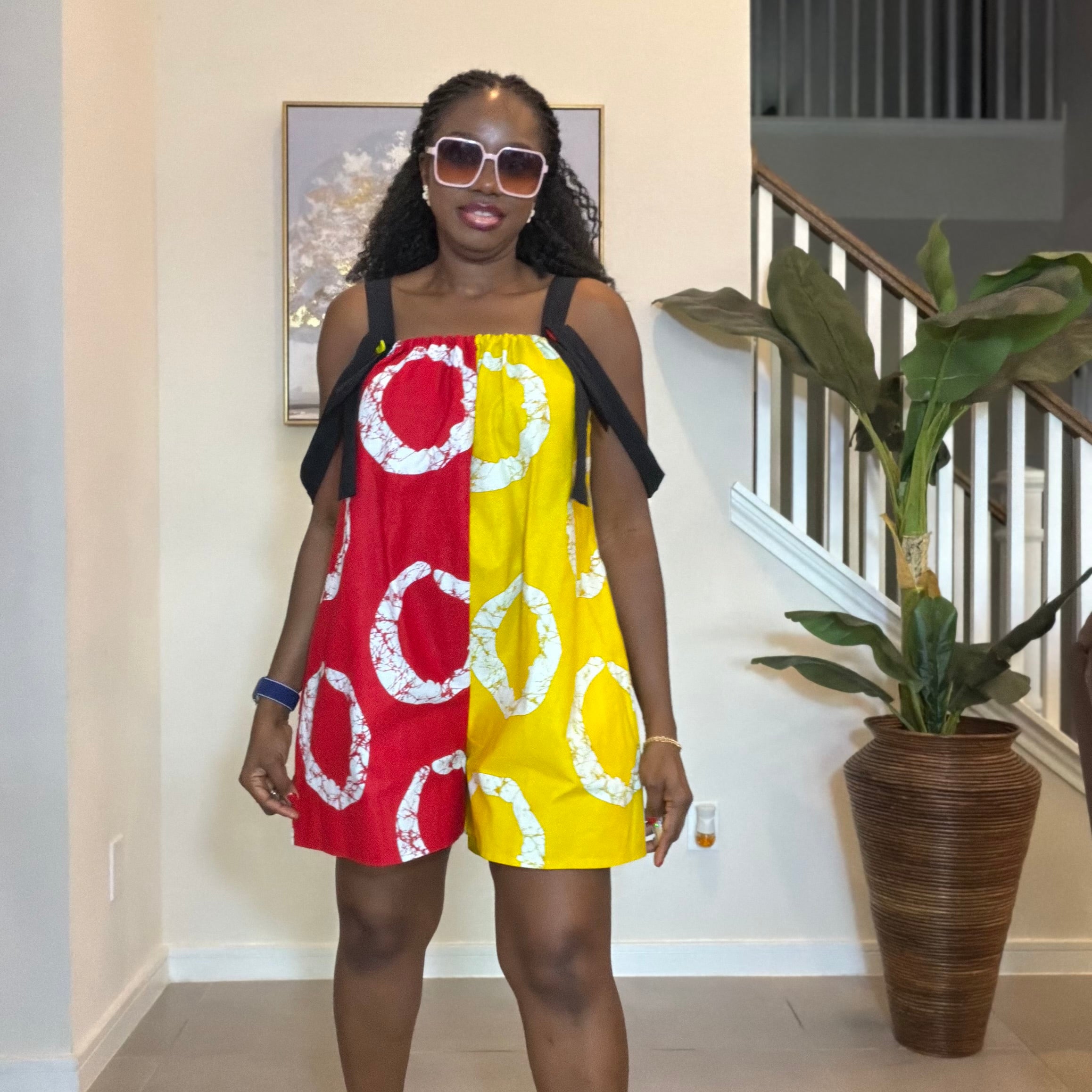 Ankara Romper, African Print Summer Playsuit
