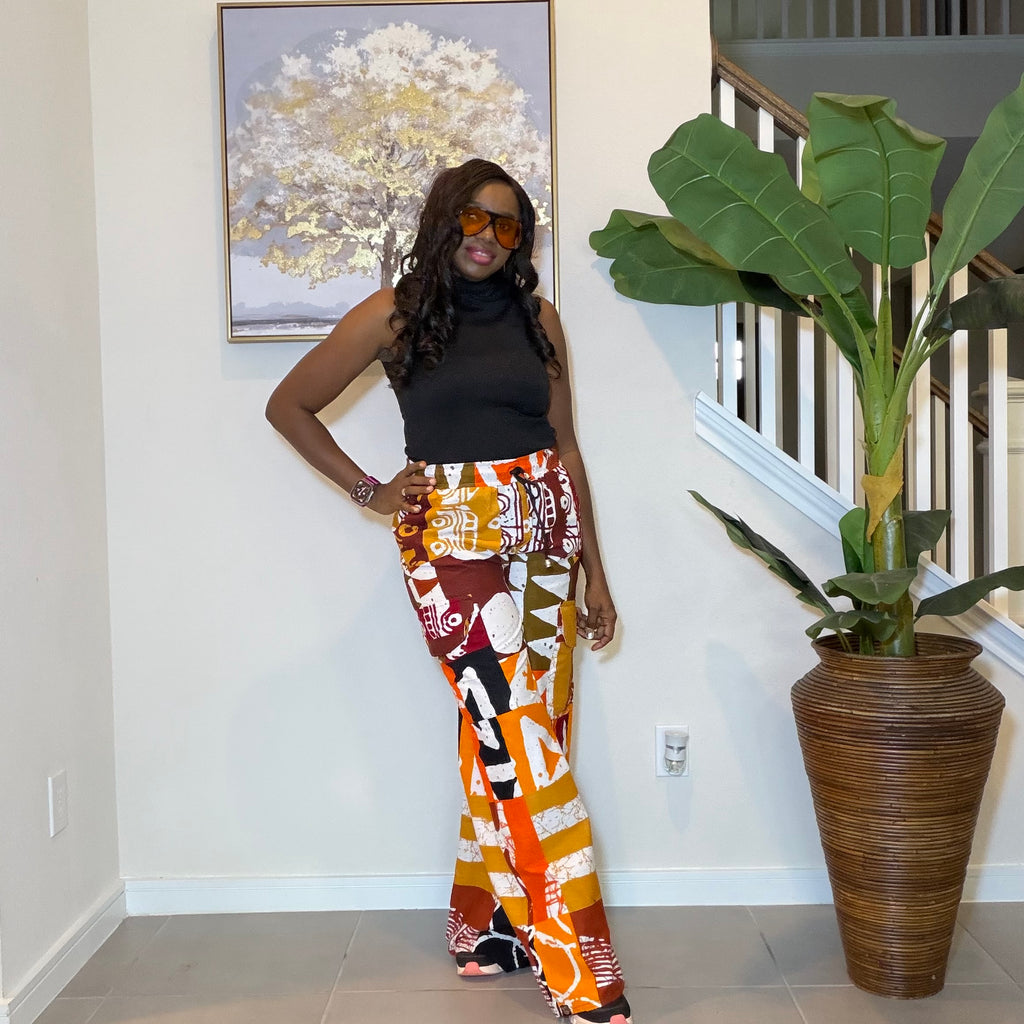 Ankara Print Trousers, Wide‑Leg African Pants