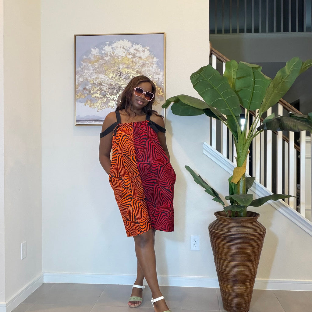 Handmade Ankara Romper, African Print Summer Playsuit