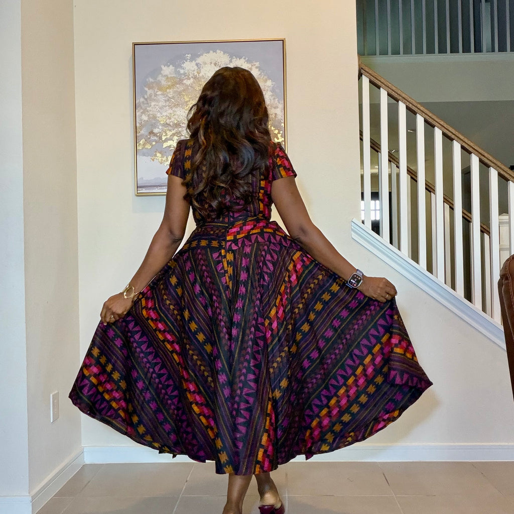 Ankara Flare Maxi Dress