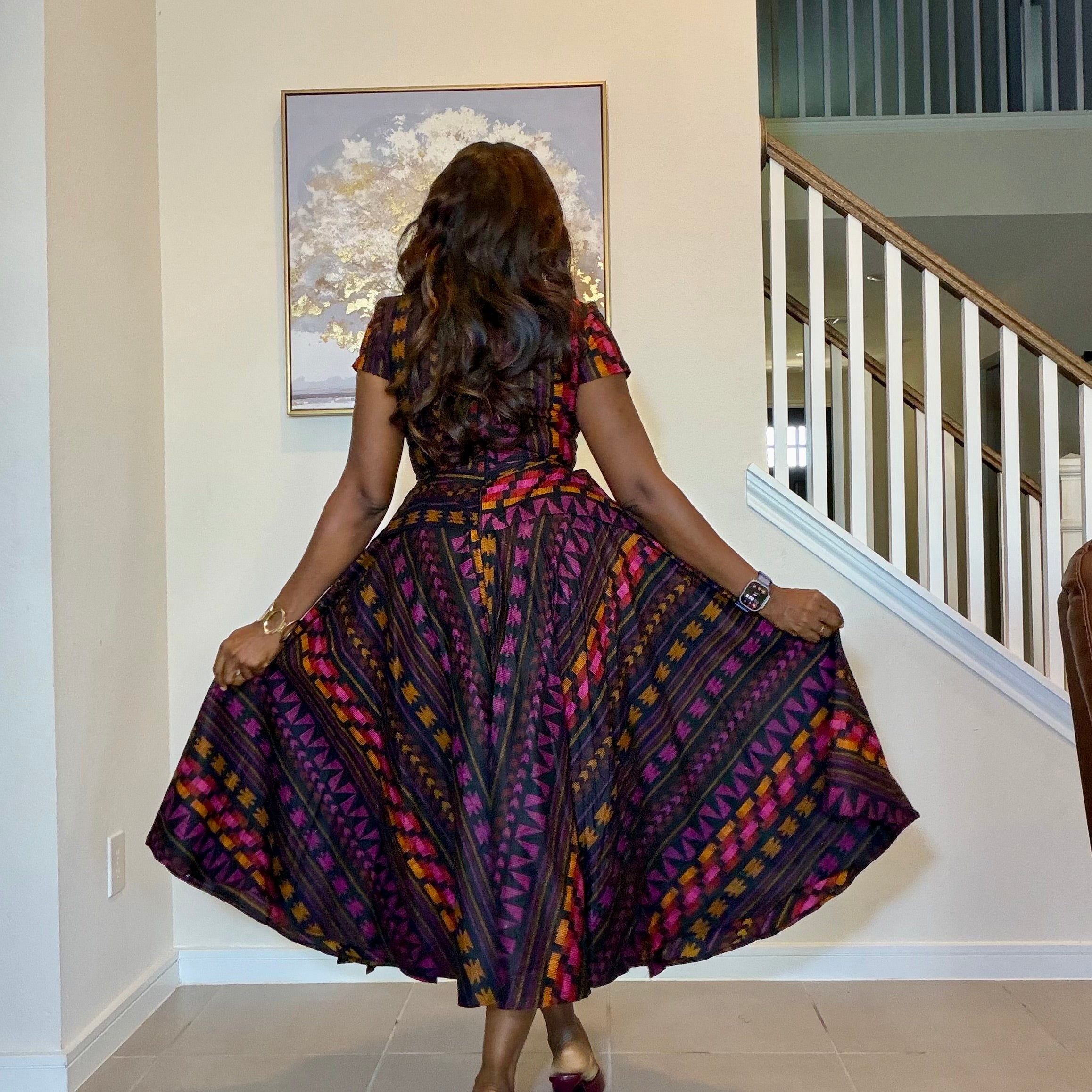 Ankara Flare Maxi Dress