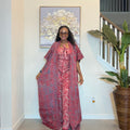 2-Piece Adire Crepe Jumpsuit and Kimono Set