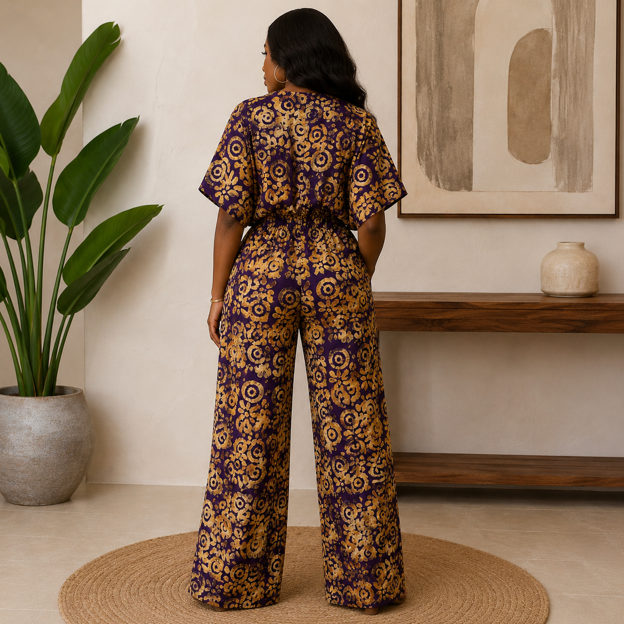 Adire Crepe Two-Piece Set