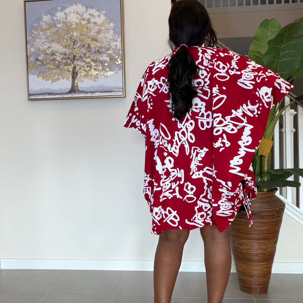 Ankara Kimono & Knicker Set: African Print Boho Lounge Outfit