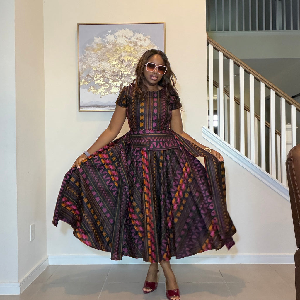 Ankara Flare Maxi Dress