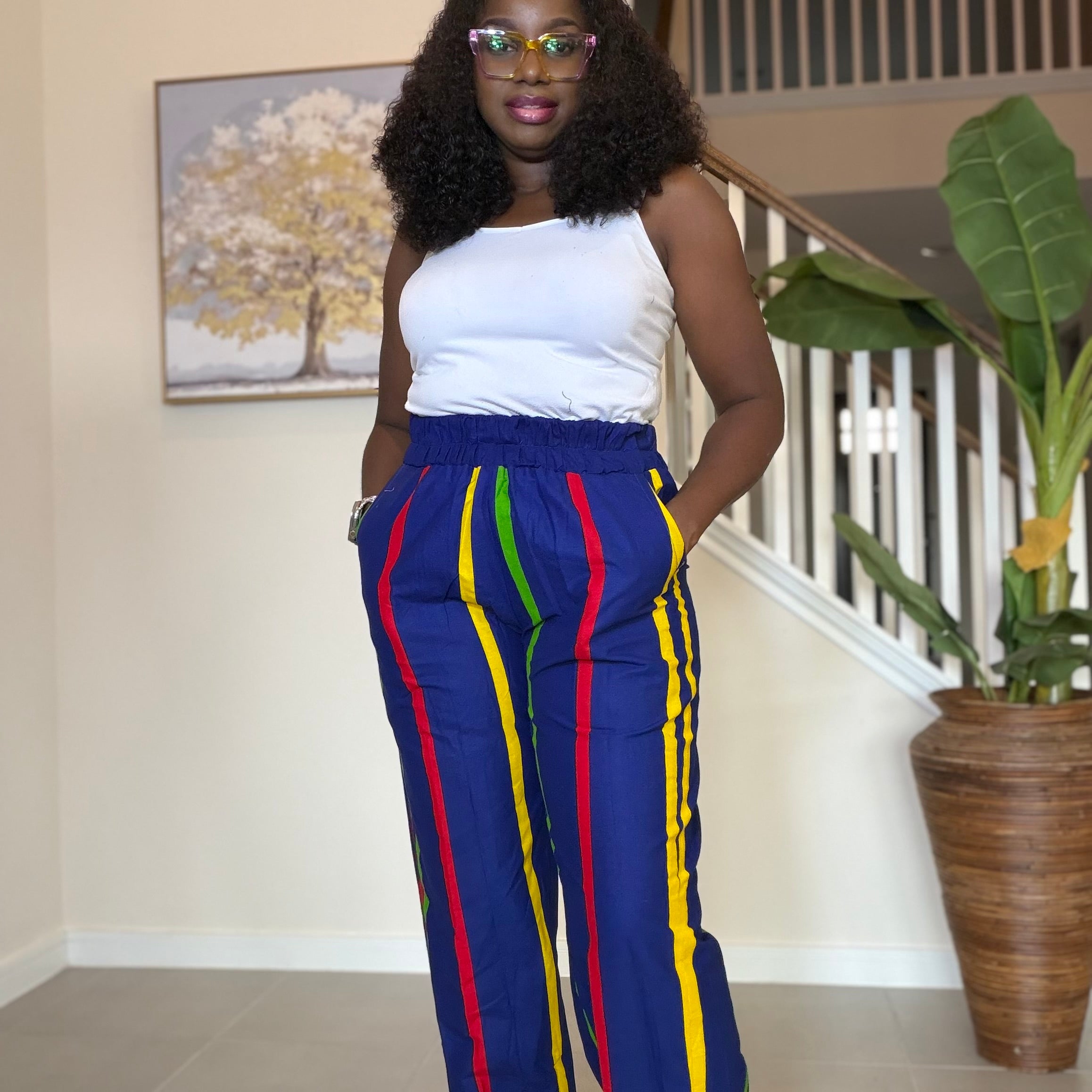 Ankara Pants, African Print Cotton Trousers