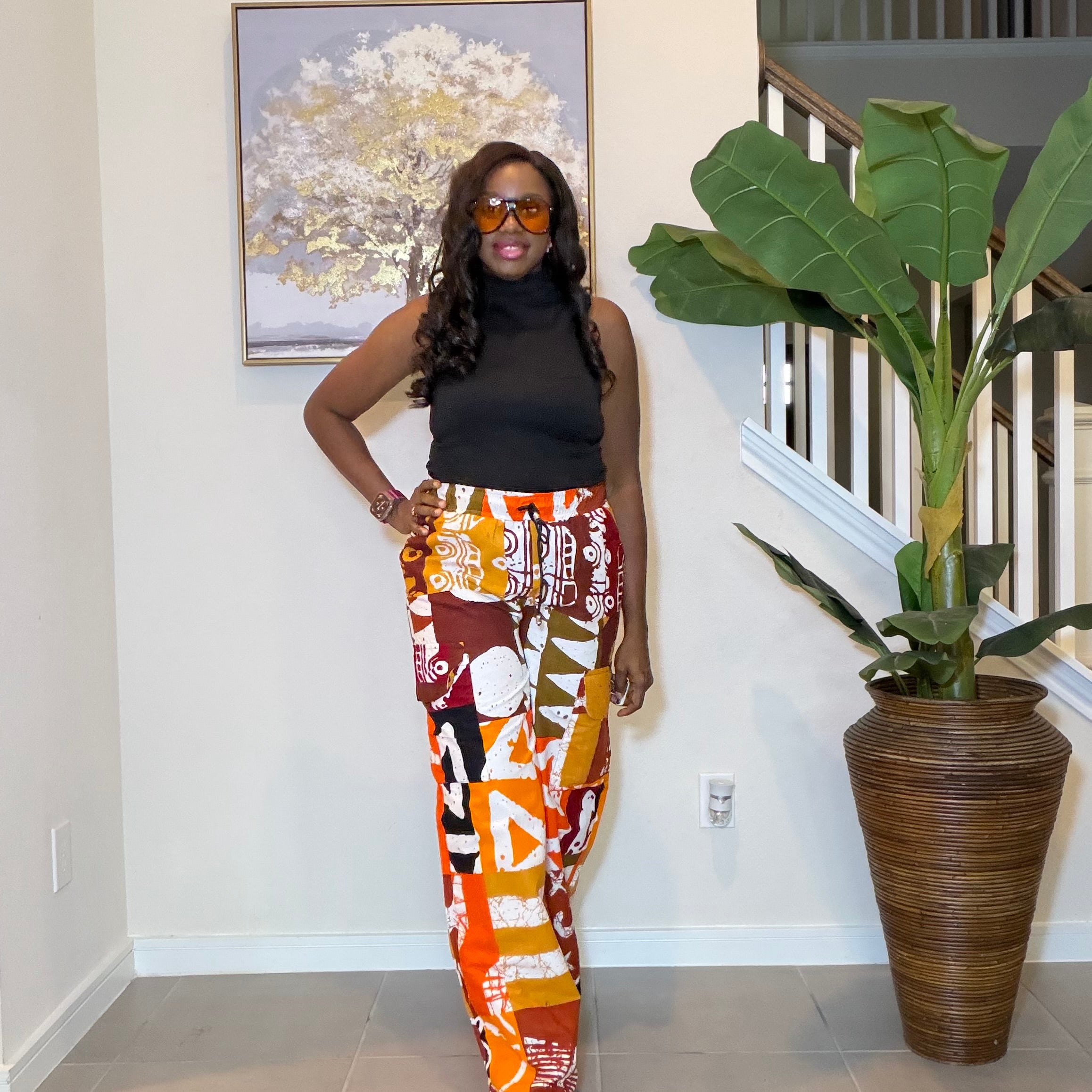 Ankara Print Trousers, Wide‑Leg African Pants