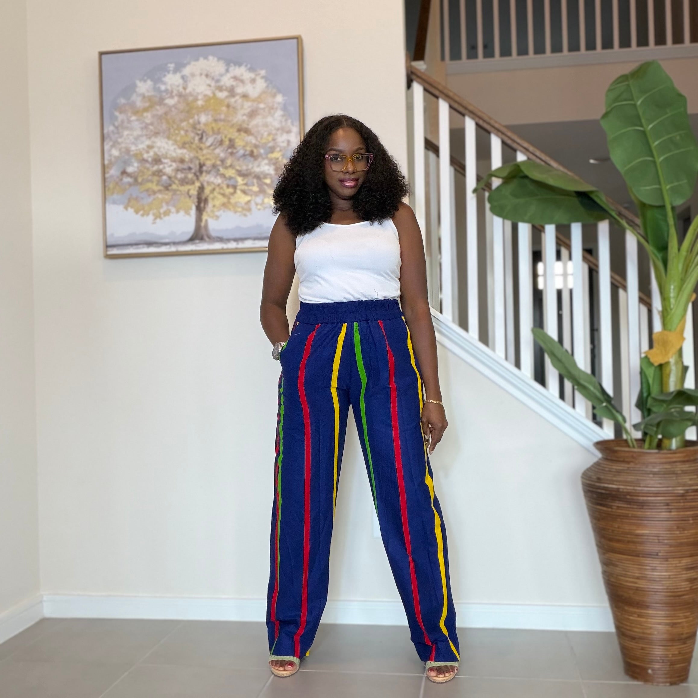Ankara Pants, African Print Cotton Trousers