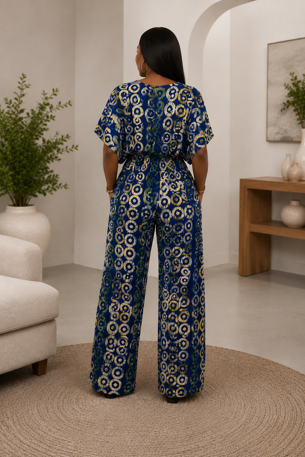 Adire Crepe Two-Piece Set