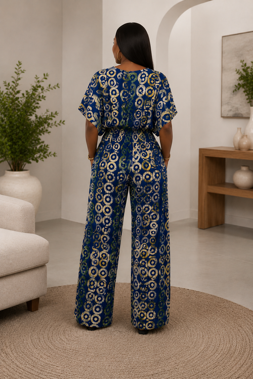 Adire Crepe Two-Piece Set