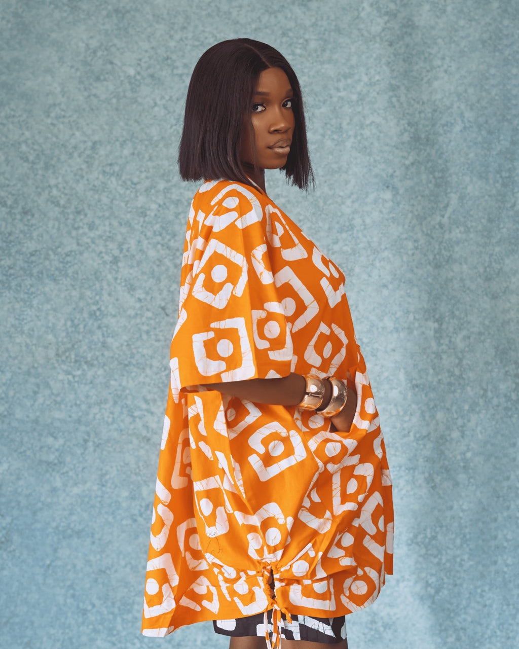Orange kimono and knicker