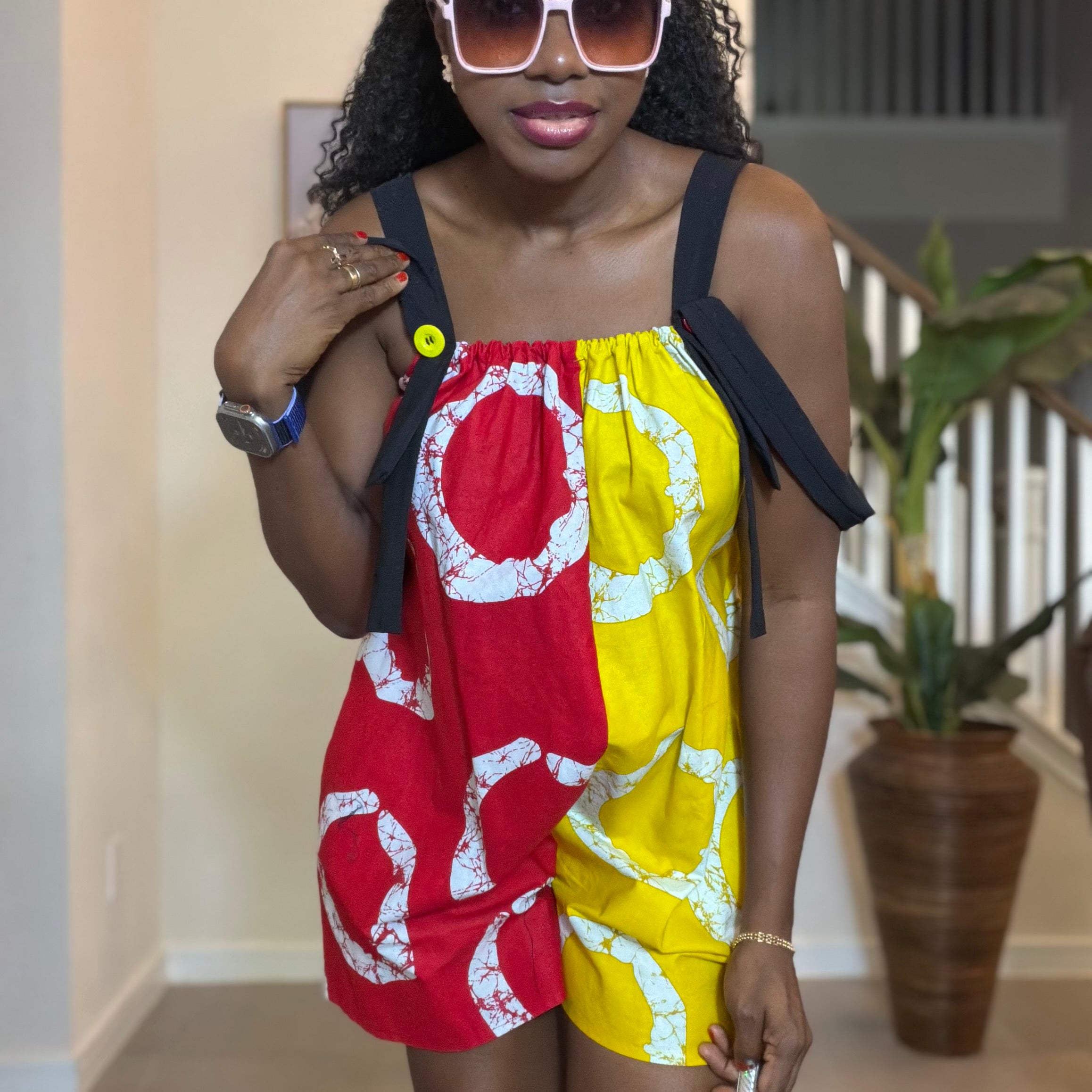 Ankara Romper, African Print Summer Playsuit