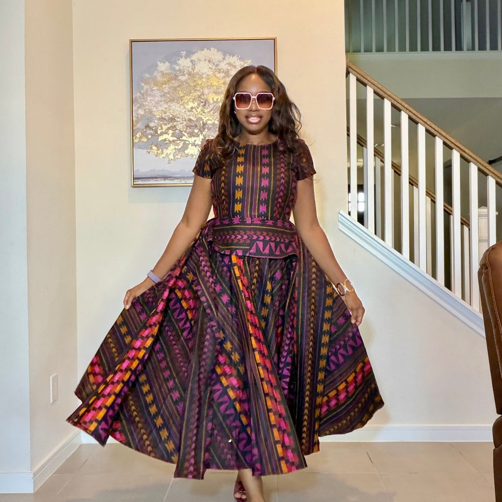 Ankara Flare Maxi Dress