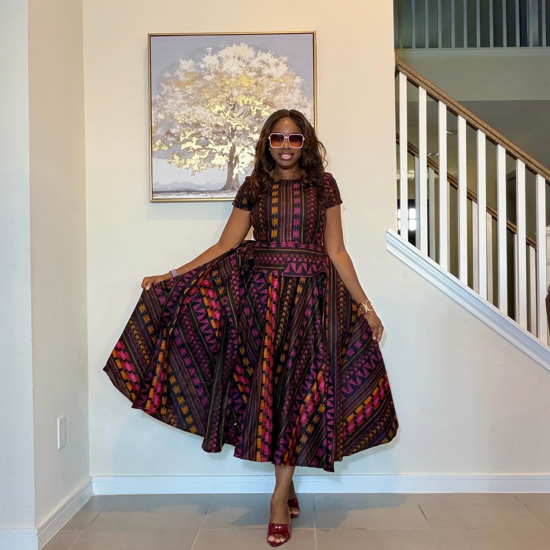 Ankara Flare Maxi Dress