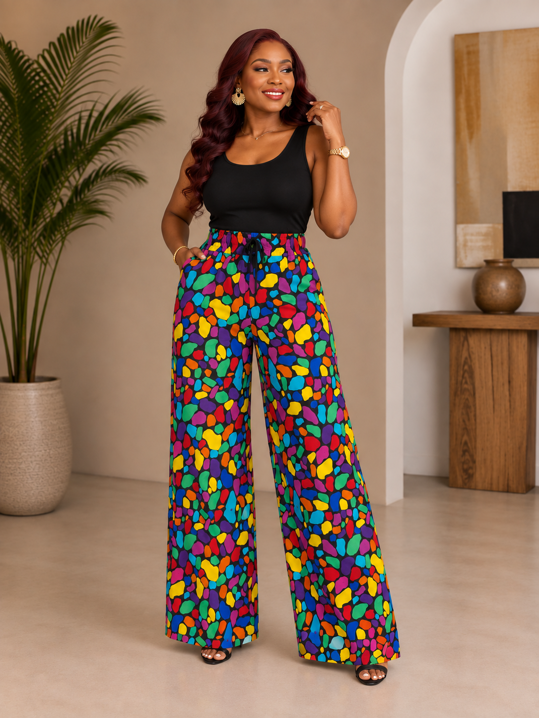 Statement Ankara Wide-Leg Trousers