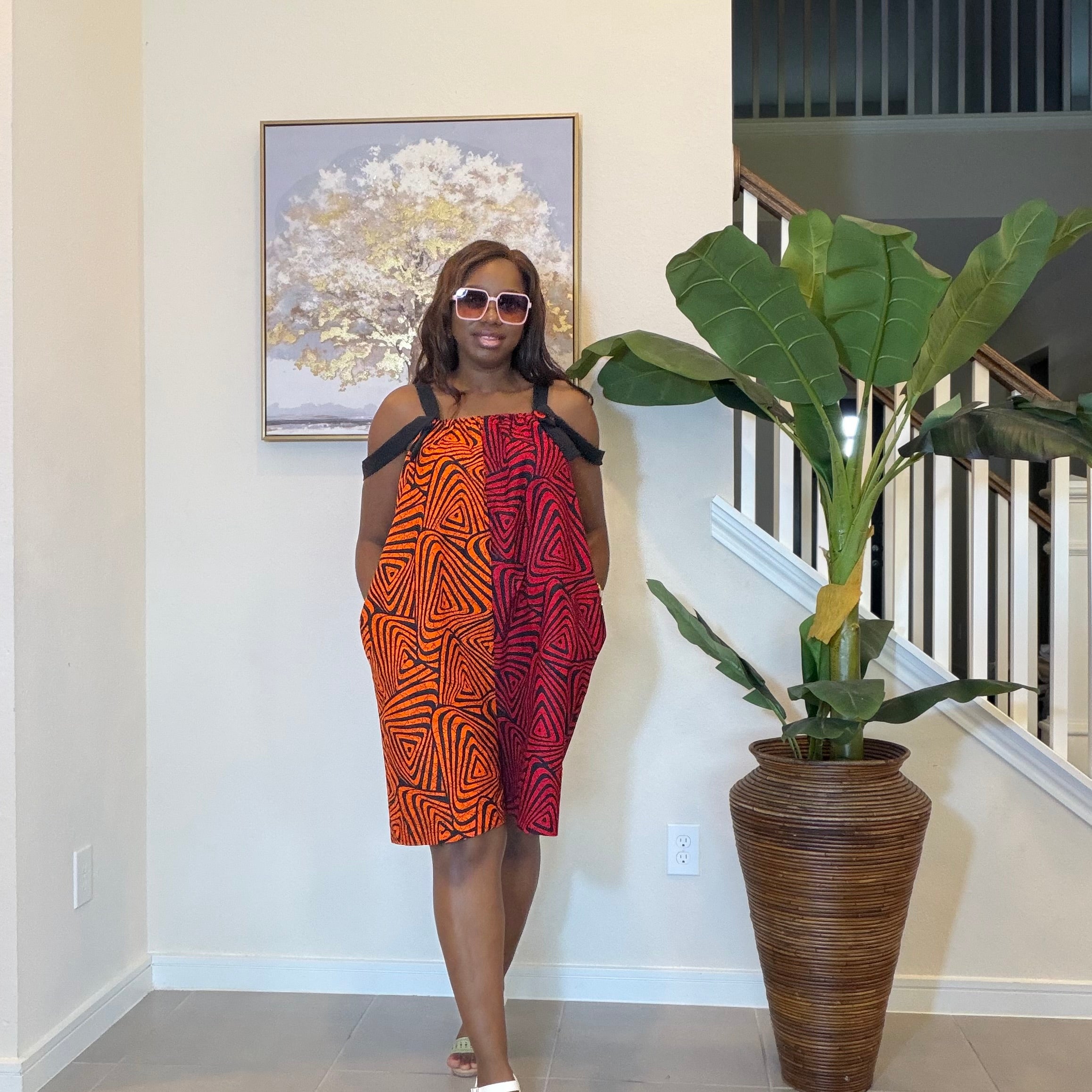Handmade Ankara Romper, African Print Summer Playsuit