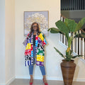 Ankara Patchwork Kimono, Abstract Pop Art Kimono