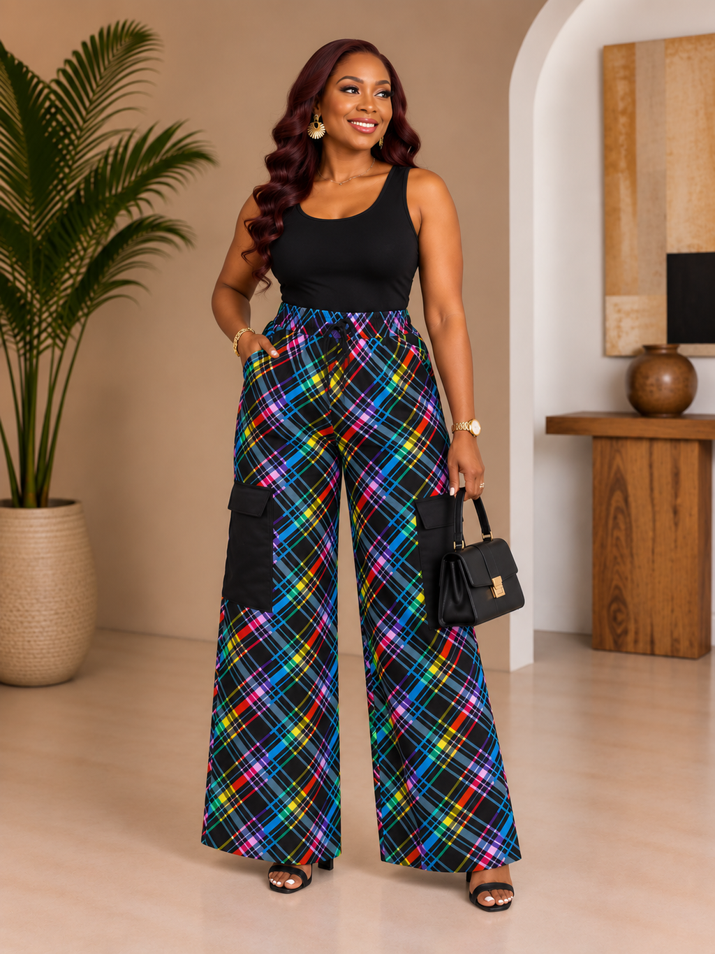 Ankara Wide-Leg Cargo Trousers 