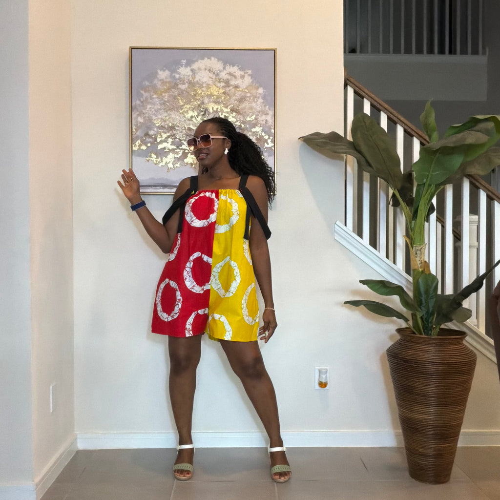 Ankara Romper, African Print Summer Playsuit