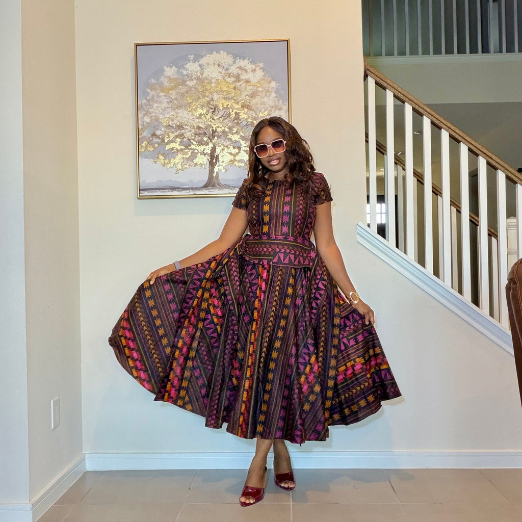 Ankara Flare Maxi Dress