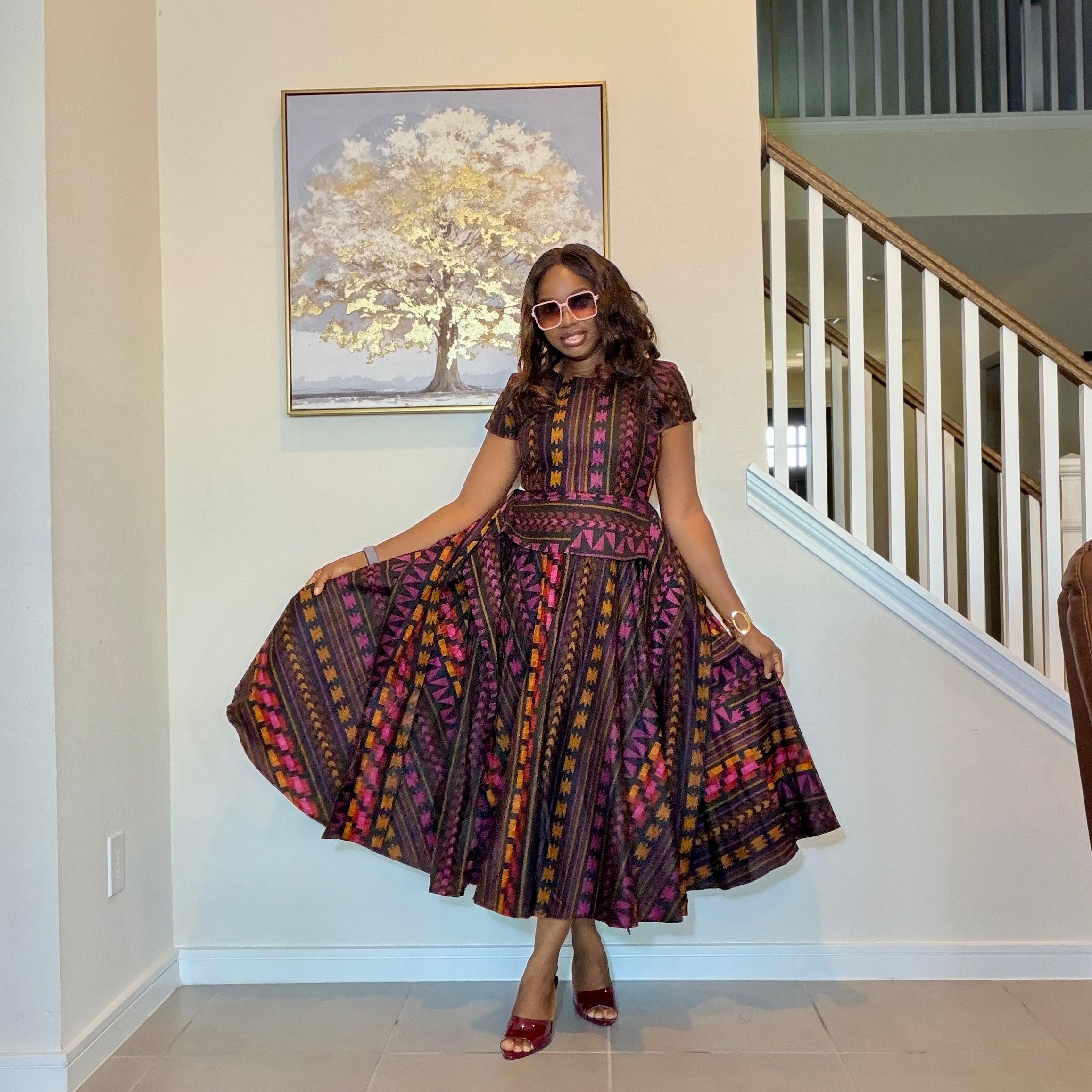 Ankara Flare Maxi Dress