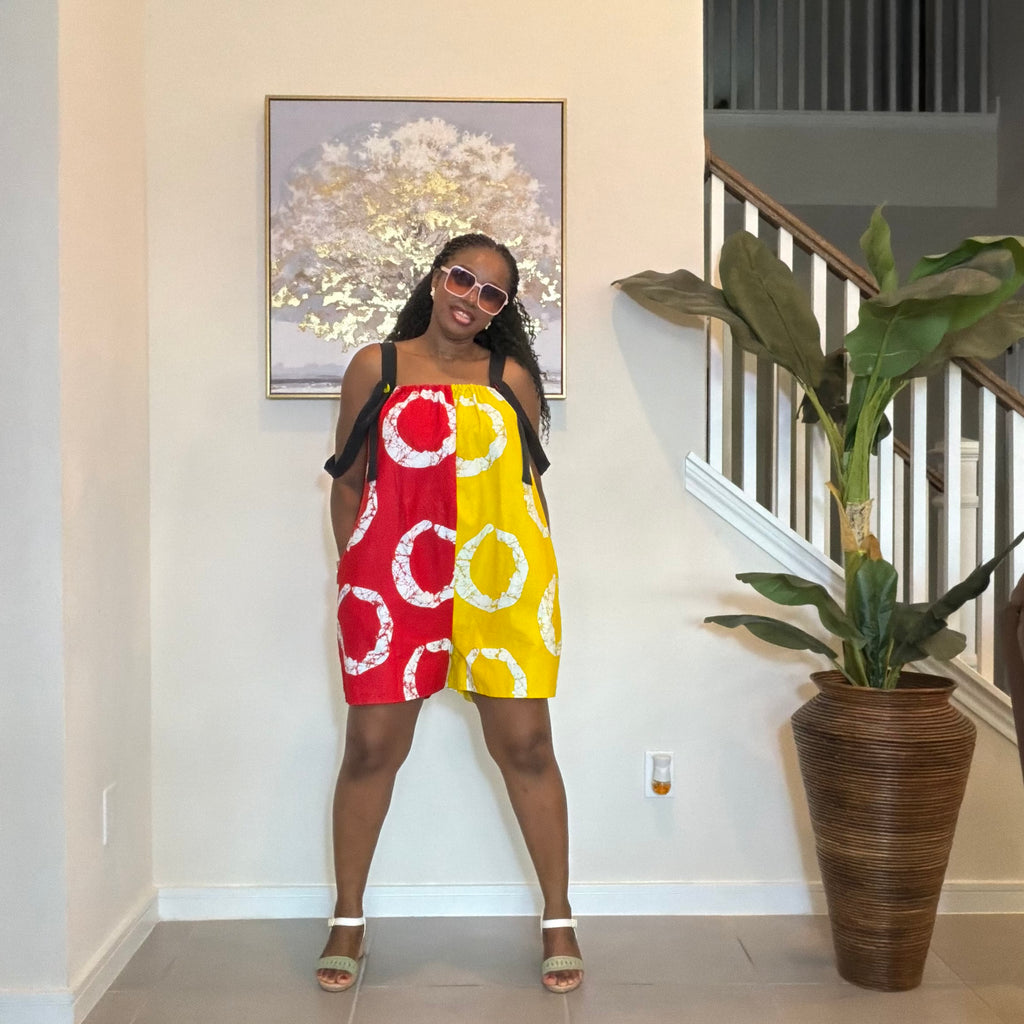 Ankara Romper, African Print Summer Playsuit