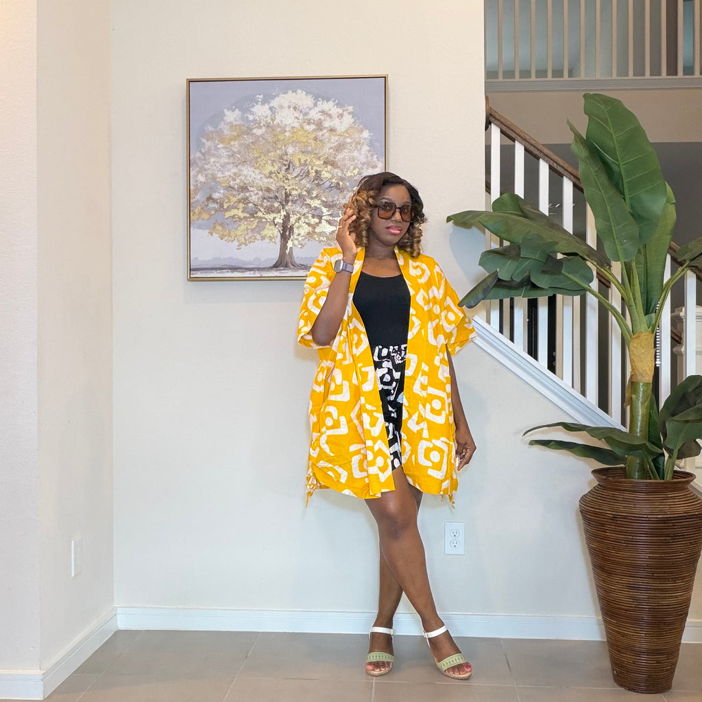 Ankara Kimono and Knicker Set: African Print Boho Lounge Outfit