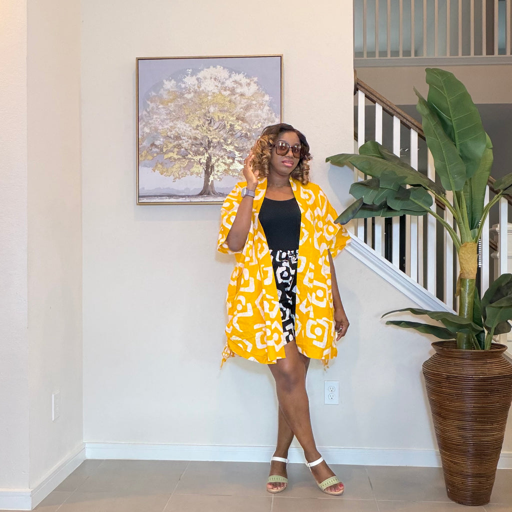 Ankara Kimono and Knicker Set: African Print Boho Lounge Outfit
