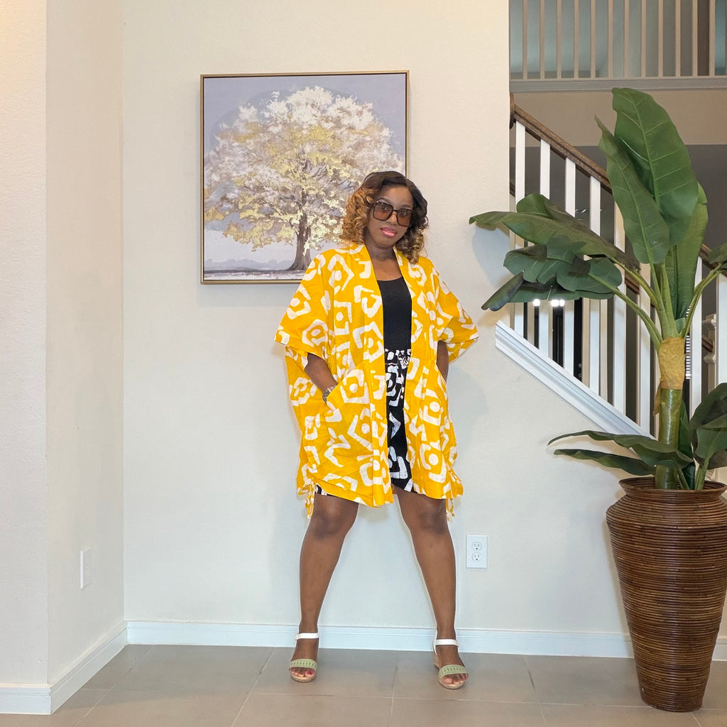 Ankara Kimono and Knicker Set: African Print Boho Lounge Outfit
