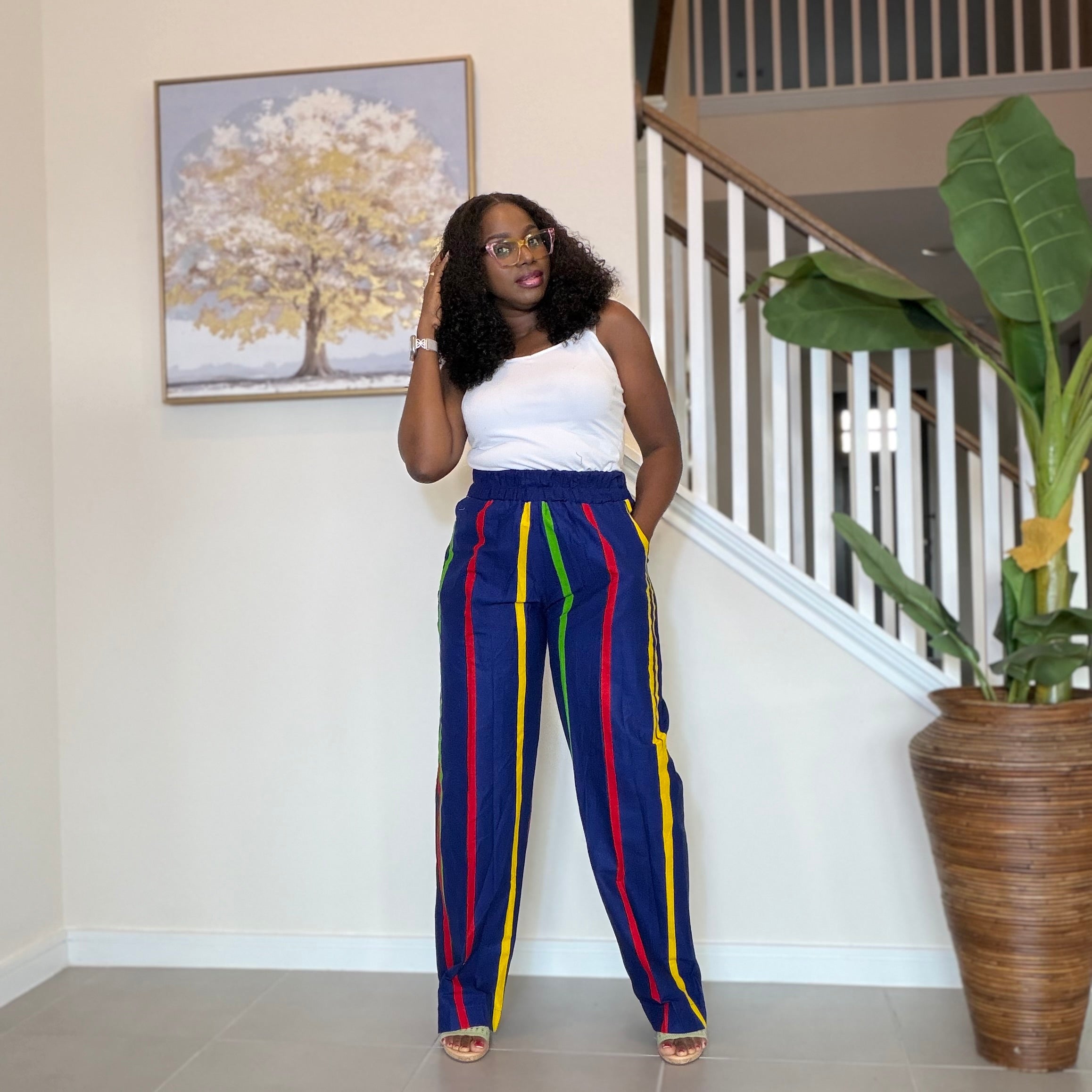 Ankara Pants, African Print Cotton Trousers