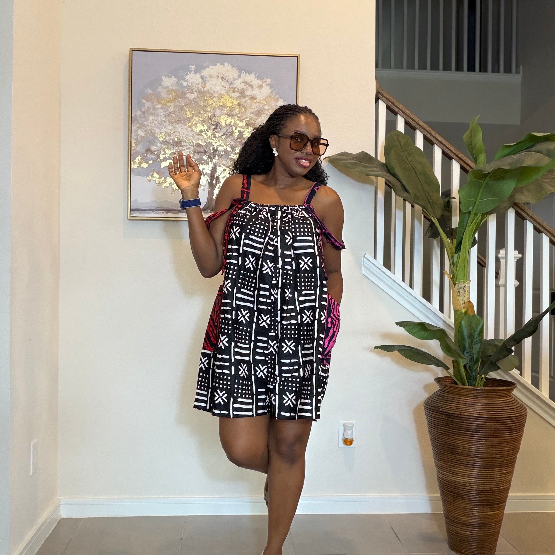 Ankara Romper, African Print Summer Playsuit