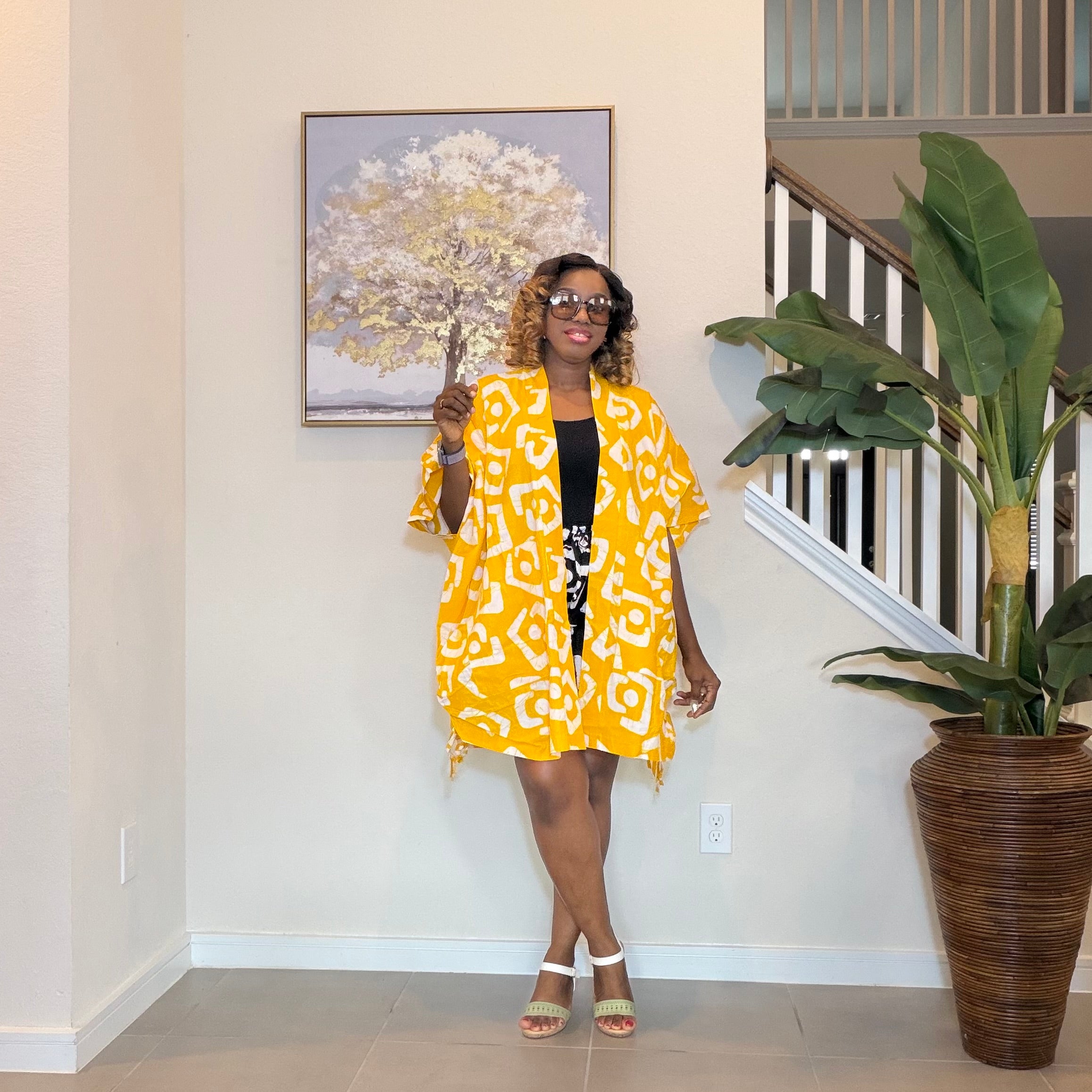 Ankara Kimono and Knicker Set: African Print Boho Lounge Outfit