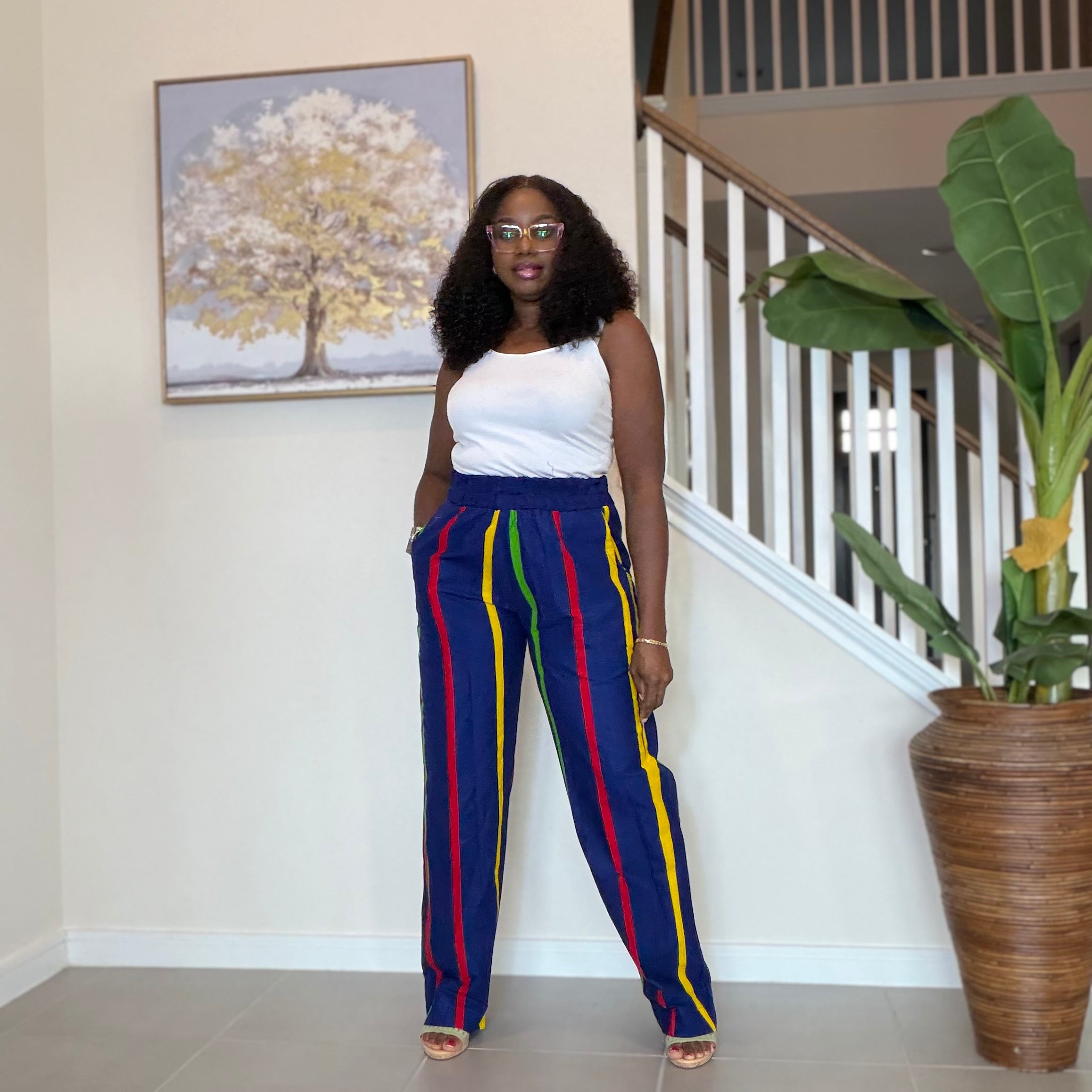 Ankara Pants, African Print Cotton Trousers