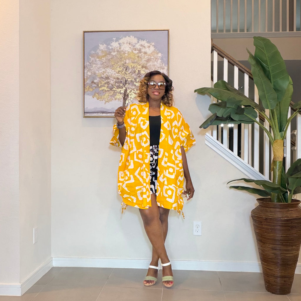 Ankara Kimono and Knicker Set: African Print Boho Lounge Outfit