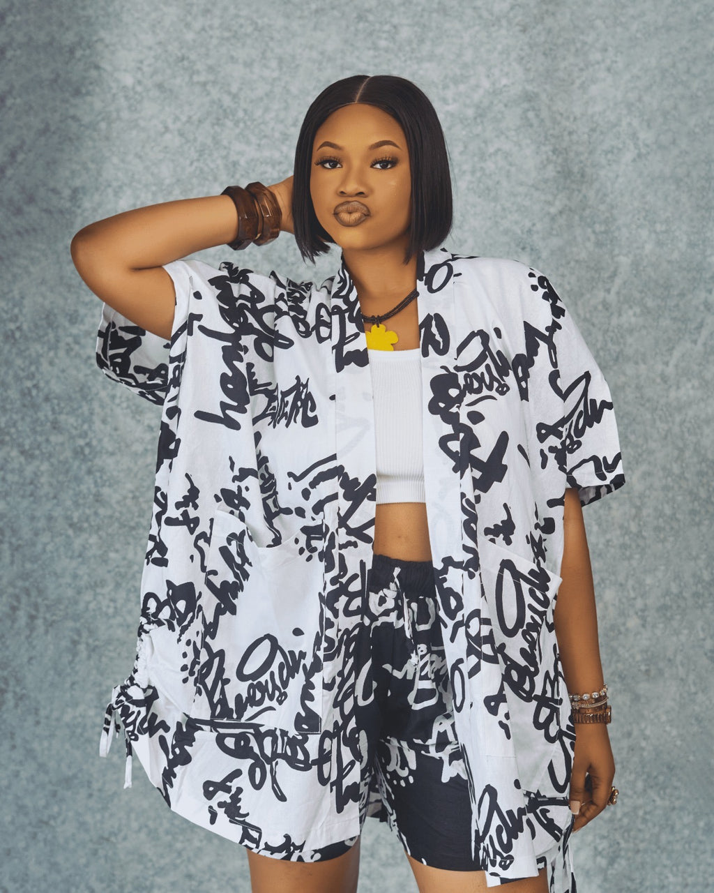 Monochrome Kimono and Knicker