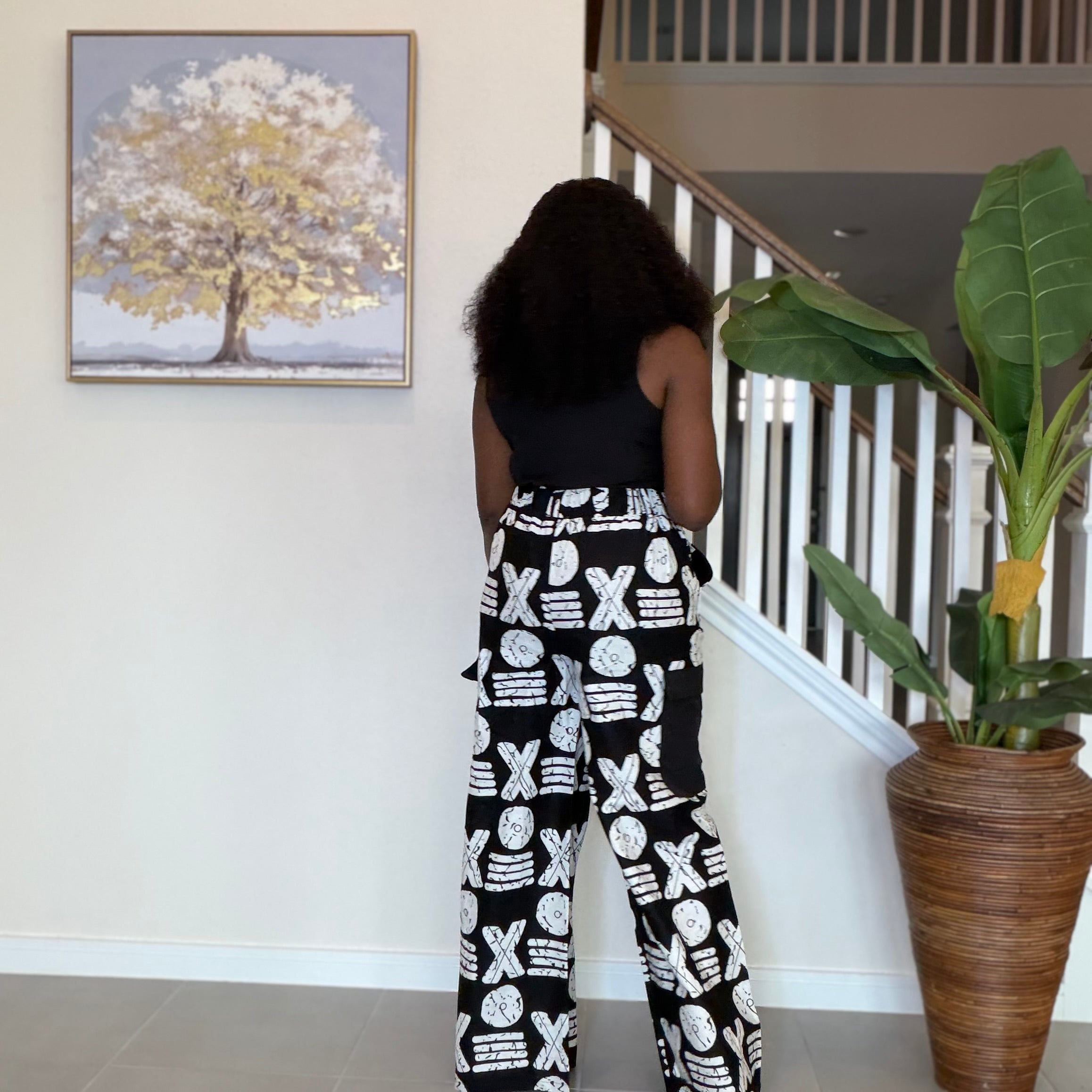 High Waist Ankara Pants: African Print Wide Leg Trousers