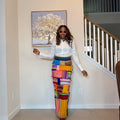 Handmade Aso Oke Patchwork Maxi Skirt