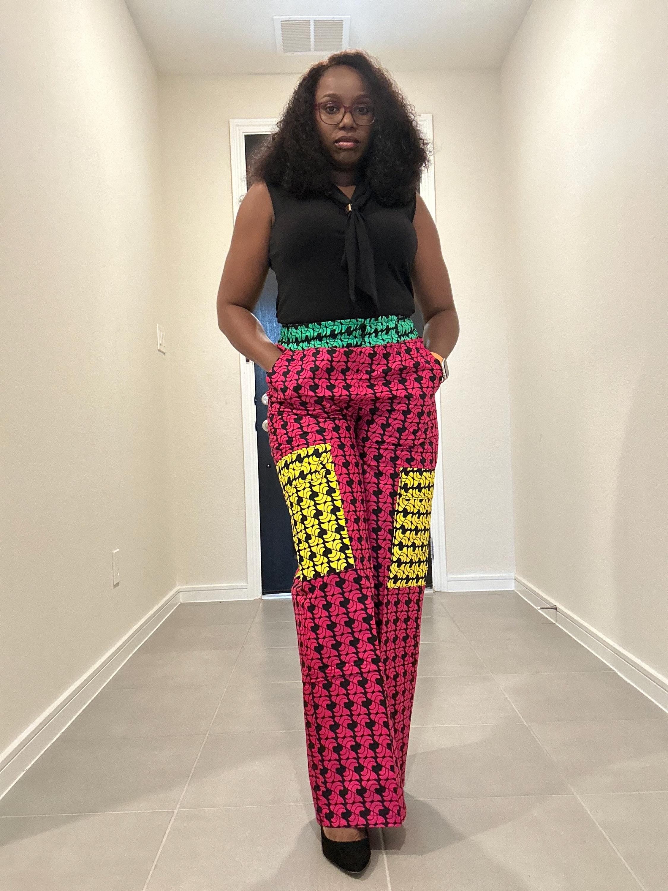 Ankara Cargo Pants: Bold African Print, Relaxed Fit