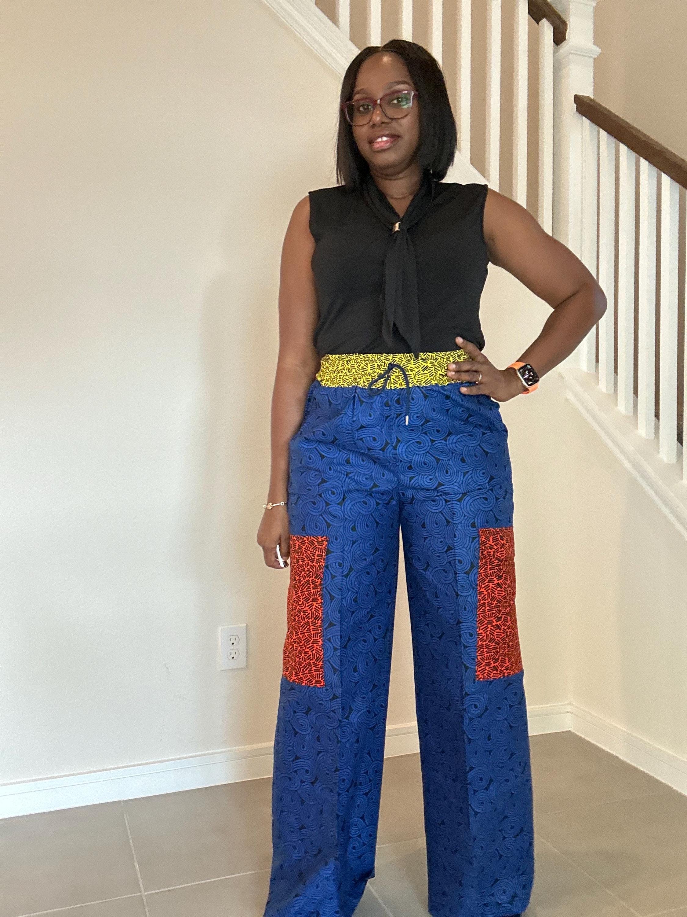 Ankara Cargo Pants: Bold African Print, Relaxed Fit