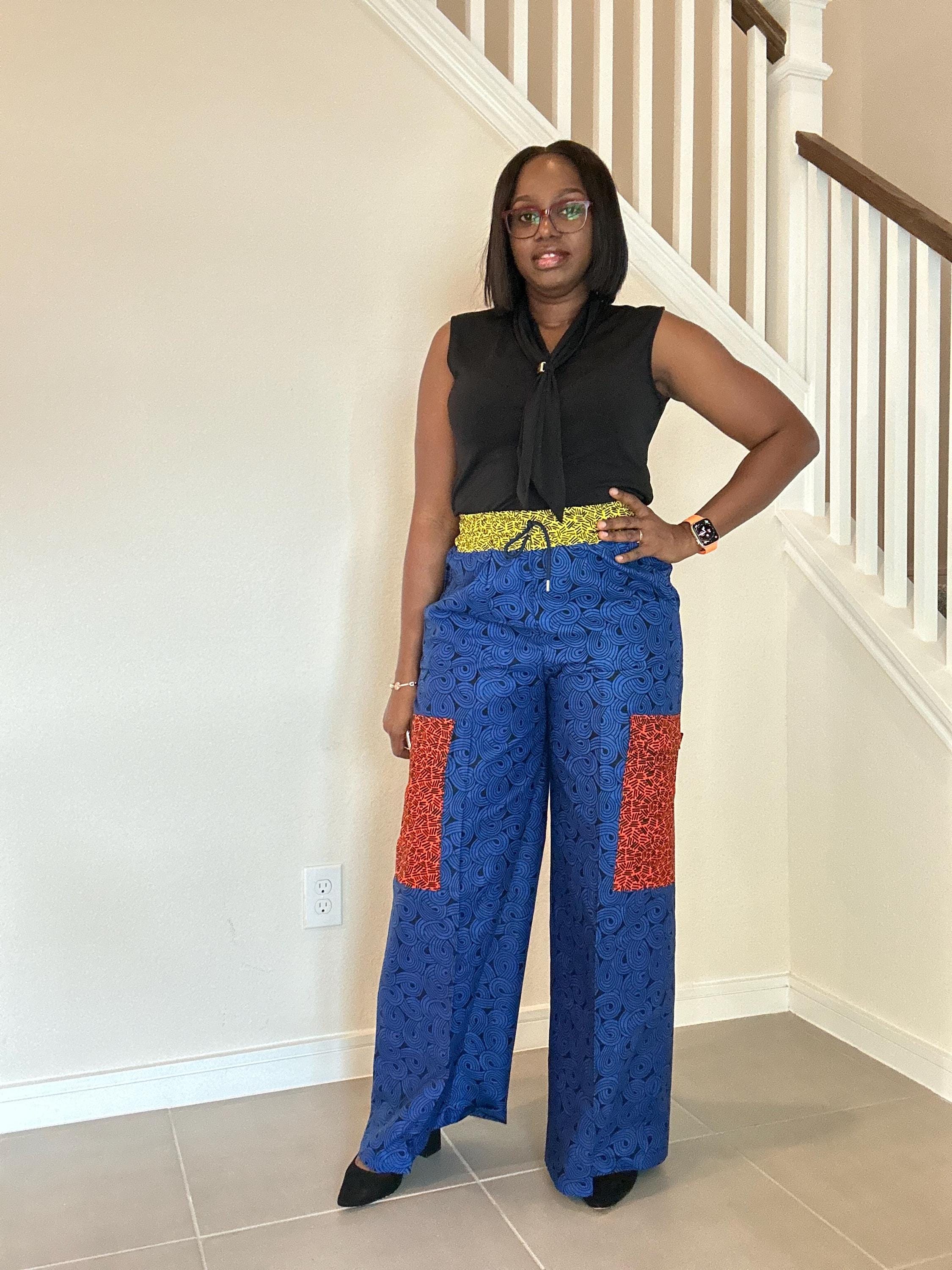 Ankara Cargo Pants: Bold African Print, Relaxed Fit