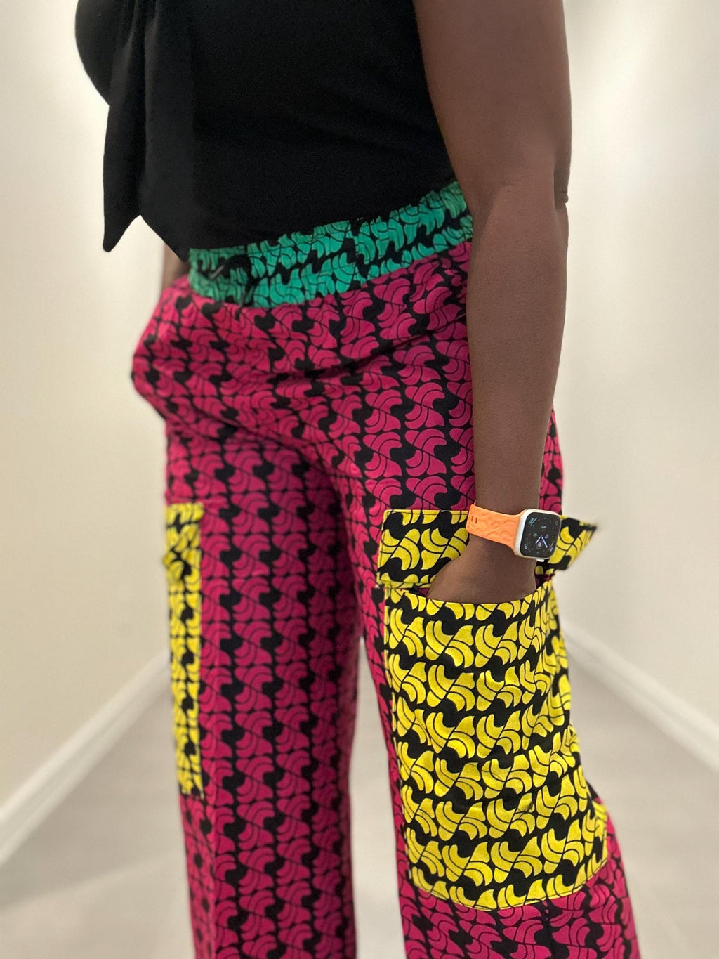 Ankara Cargo Pants: Bold African Print, Relaxed Fit